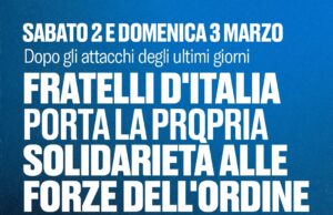 Fratelli d’Italia esprime solidarietà alle forze dell’ordine: oggi e domani visite ai Carabinieri e alla Polizia di Anzio e Nettuno