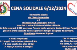 Una cena a La Divina Commedia per aiutare i bisognosi
