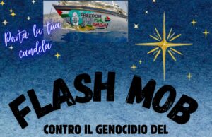 Flash mob contro il genocidio del popolo palestinese a Nettuno
